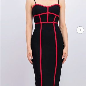 Bcbgmaxaria Black/comb Bandage Dress